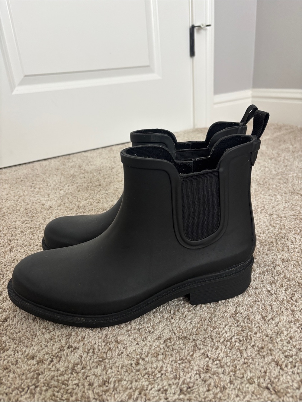 Madewell Black Chelsea Rain Ankle Boots